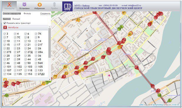 Карта движения автобусов онлайн в реальном в калининграде