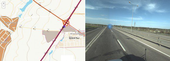Пример сферической панорамной географически привязанной 3D-видеосъемки
