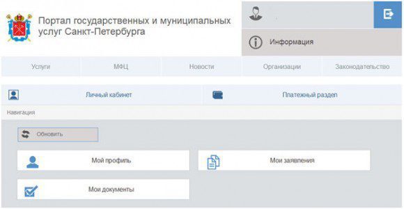 Рис. 3. Личный кабинет