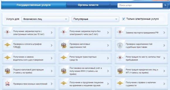 Скриншот с gosuslugi.ru