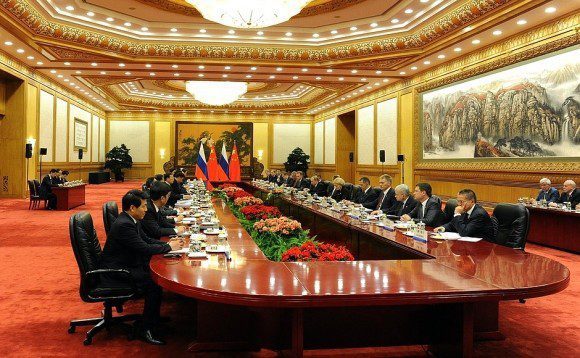 Российско-китайские переговоры в расширенном составе. (c) kremlin.ru