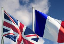 флаги франции и британии