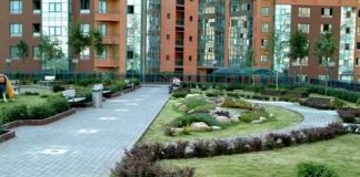 двор дом клумбы благоустройство