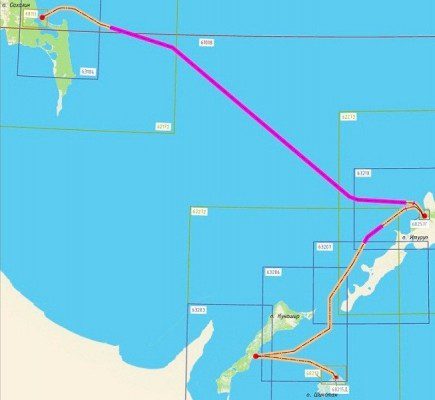 Оптоволоконный кабель проложен по дну Охотского моря к островам Итуруп и Кунашир