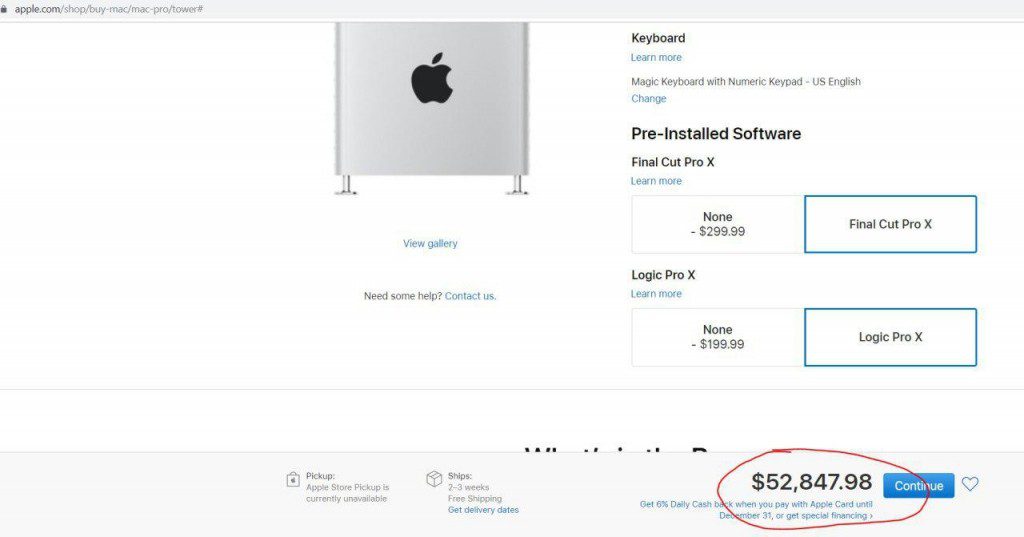 Начались продажи нового компьютера Apple, цена максимальной конфигурации –  тыс