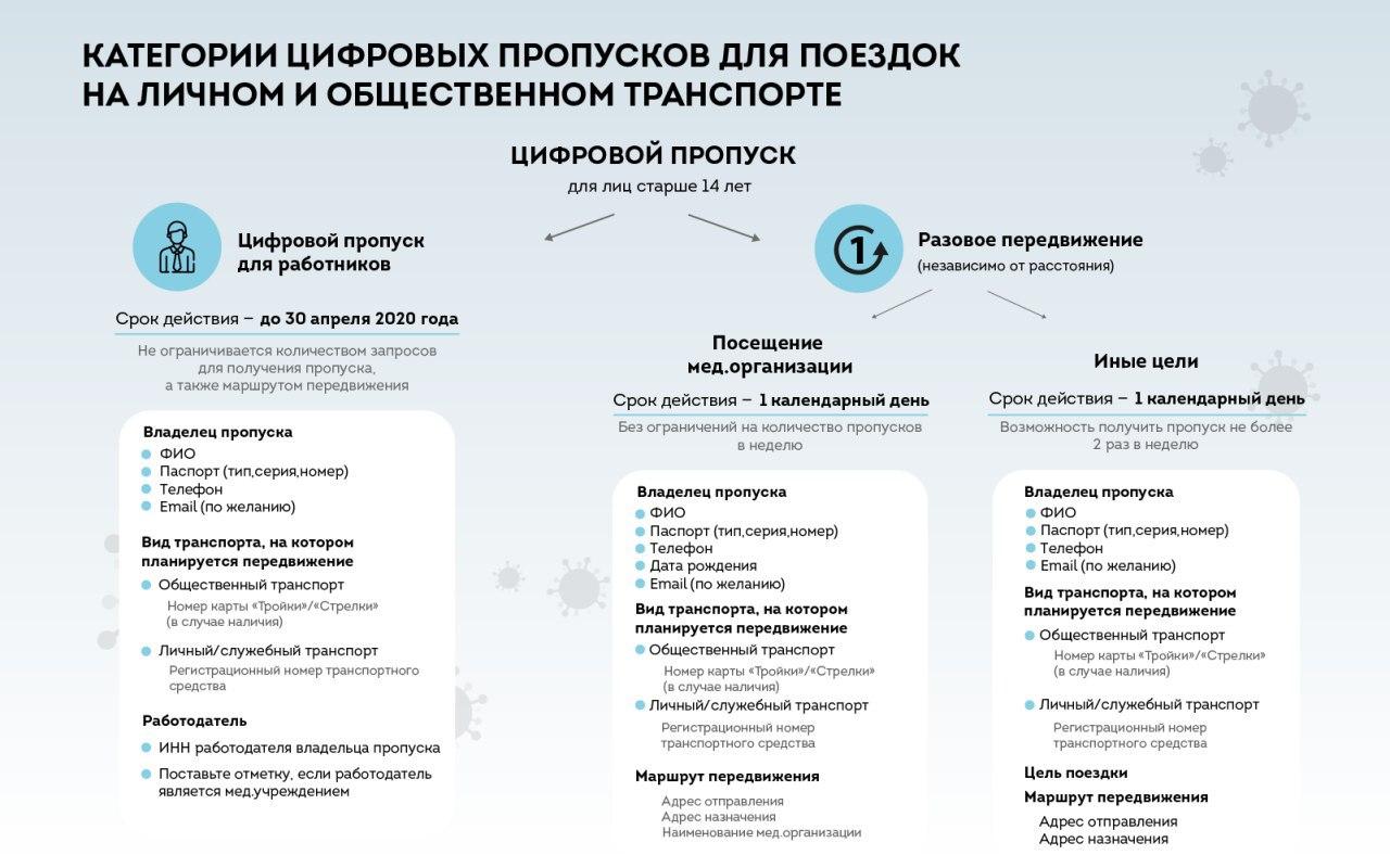 Схема работы системы цифровых пропусков в Москве и области