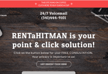 Скриншот сайта rentahitman.com