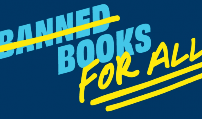 Логотип акции Banned books for all
