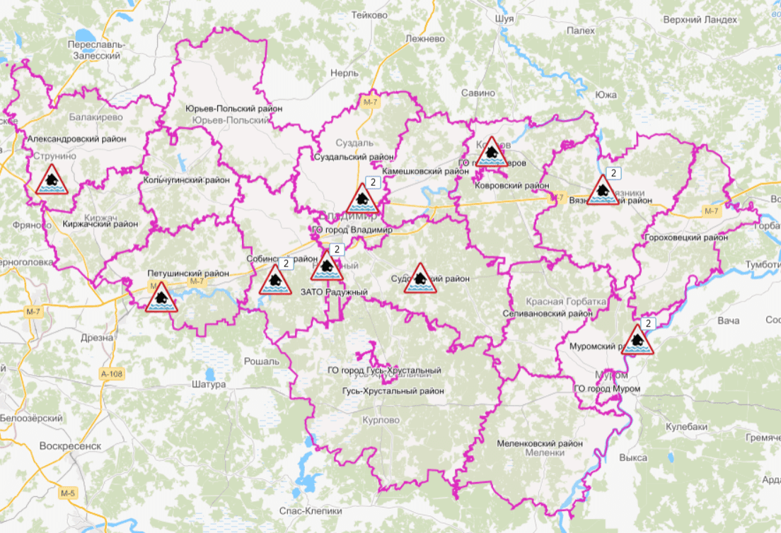 Запущена интерактивная карта подтоплений во Владимирской области | Digital  Russia
