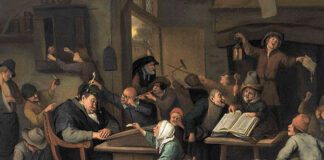Ян Стен (Стин), Класс со спящим учителем, 1672 год