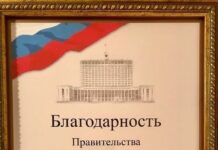 Благодарность правительства