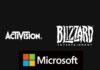 Логотипы Microsoft и Activision Blizzard.