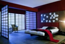 Спальня в японском стиле