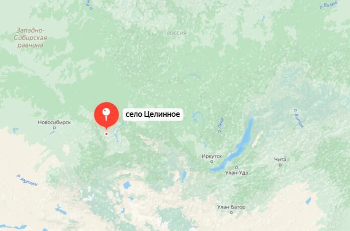 Село Целинное на карте