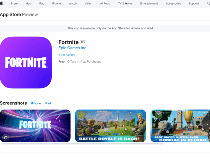 Fortnite в App Store