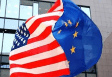 Флаги ЕС и США