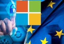 Эмблемы Microsoft и Евросоюза