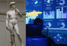 Давид Микеланжело и компьютерная система, коллаж (с) D-russia.ru