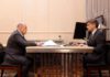 Встреча Михаила Мишустина с генеральным директором госкорпорации «Роскосмос» Дмитрием Бакановым