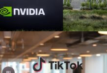 Власти Китая запретили владельцу TikTok закупать ИИ-чипы у Nvidia — СМИ Логотипы Nvidia и TikTok