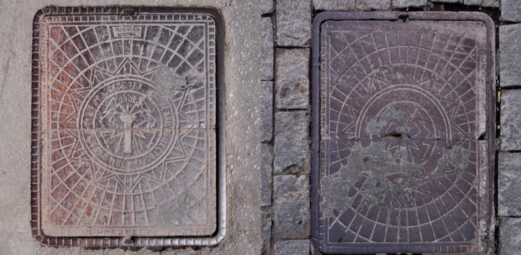 Знаки уходящего телекома на чугуне