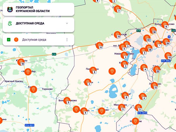 Интерфейс геосервиса «Доступная среда».