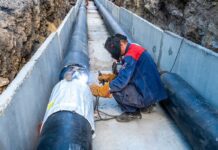 Max разрешено использовать для взаимодействия собственников жилья с управляющей компанией – постановление Труба авария управляющая компания. Фото (с) mos.ru