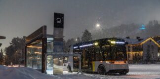 Автономный шаттл представили на курорте «Манжерок» в Горном Алтае. Фото (с) Navio